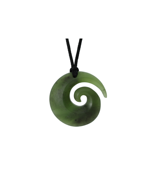 NZ Greenstone Open Koru Medium 32mm