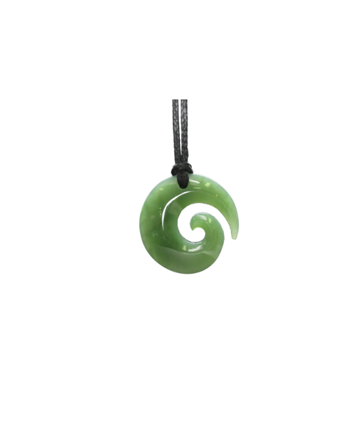 NZ Greenstone Open Koru Small 25mm