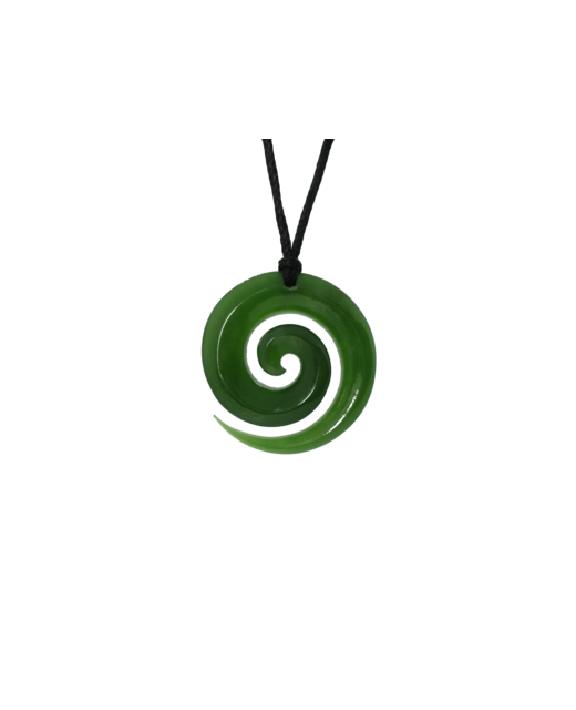 NZ Greenstone Open Koru Medium 32mm