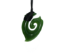 NZ Greenstone Fish Hook 45mm - Bound