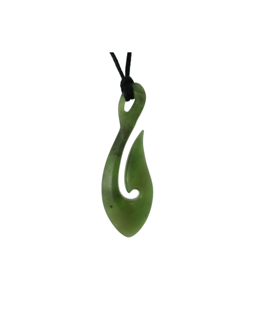 New zealand Jade Greenstone Pounamu Fish Hook Pendant Necklace