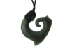 NZ Greenstone Fish Hook 45mm - Bound