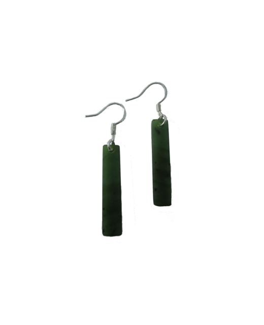 NZ Greenstone Drop Earrings Small 30mm