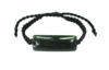 NZ Greenstone Long Bracelet 15mm with Macrame Strap - Adjustable