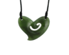 NZ Greenstone Heart/Koru 30mm