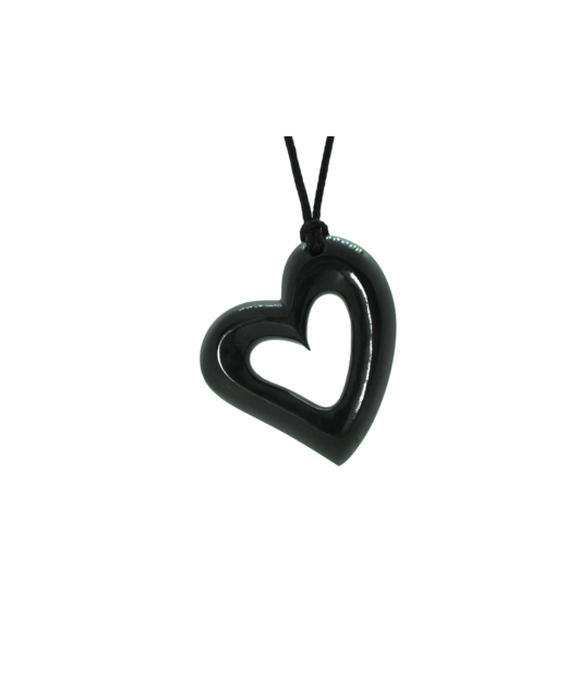 NZ Greenstone Siloette Heart 35mm