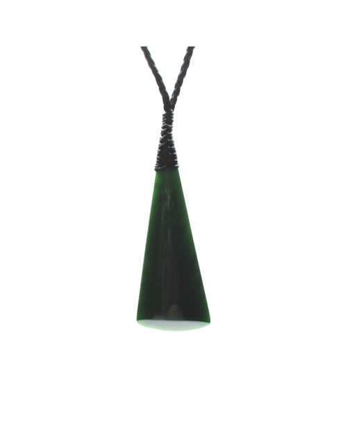 NZ Greenstone Freeform Drop 70mm - Wrapped