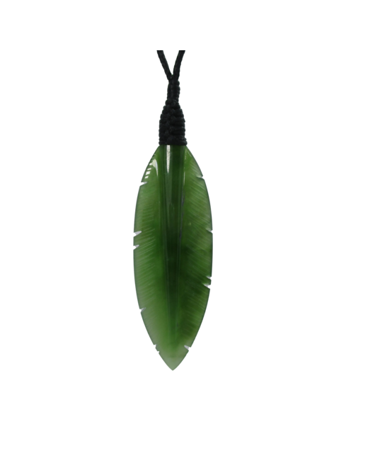 NZ Greenstone Feather 60mm - Wrapped